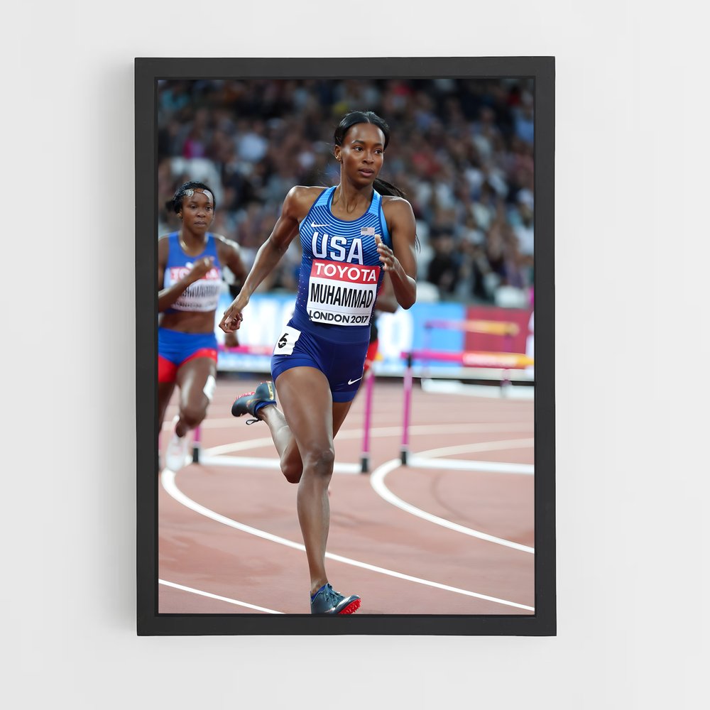 Poster La Course de Dalilah – affiche Athlétisme (vue 2)